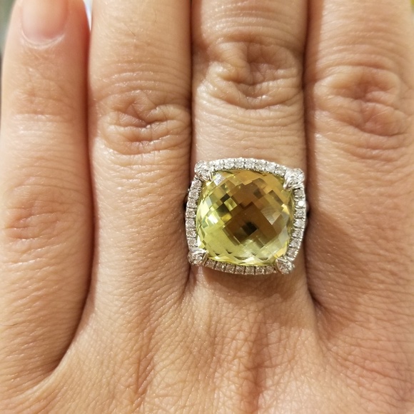 Authentic David Yurman Chatelaine Lemon Citrine Ring - 7 - Picture 2 of 4